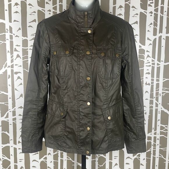 Merona Coated Canvas Utility Field Jacket M - Picture 1 of 6